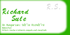 richard sule business card